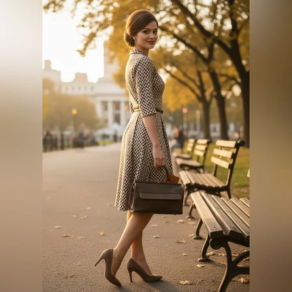 Vintage Normandie Brown Leather Handbag - Picture 10 of 16